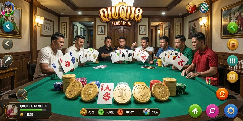Screenshot utama BOS138 menampilkan serunya permainan QiuQiu.