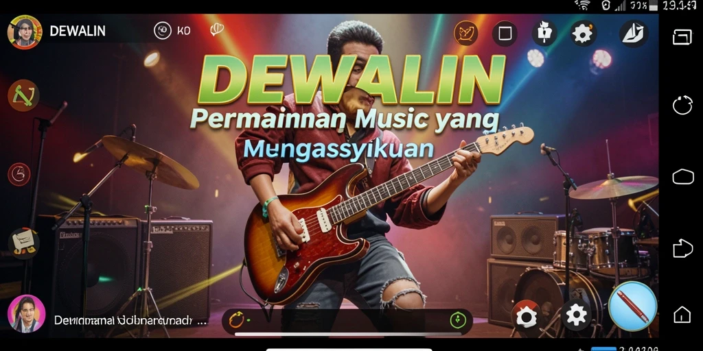 Screenshot gameplay DEWALIN yang menunjukkan keseruan bermain musik.