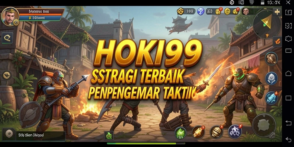 Screenshot gameplay HOKI99 menampilkan aksi strategis yang intens.