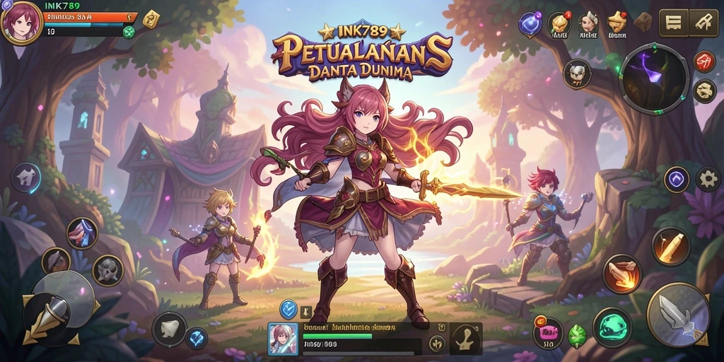 Tampilan menarik dari gameplay Anime dalam INK789.