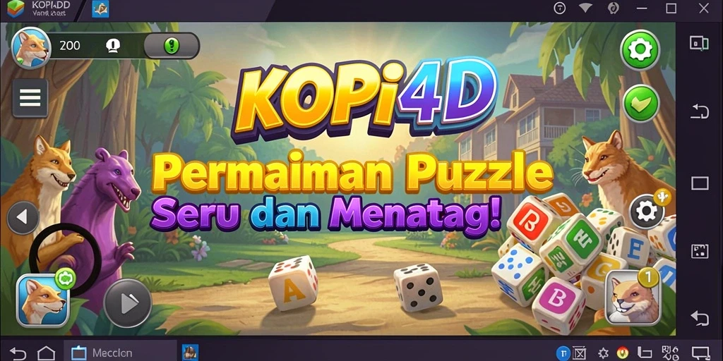 Tangkapan layar gameplay KOPI4D menampilkan momen seru dalam menyelesaikan puzzle.