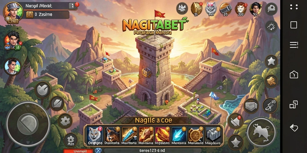 Tampilan gameplay menara pertahanan yang seru dan menantang.