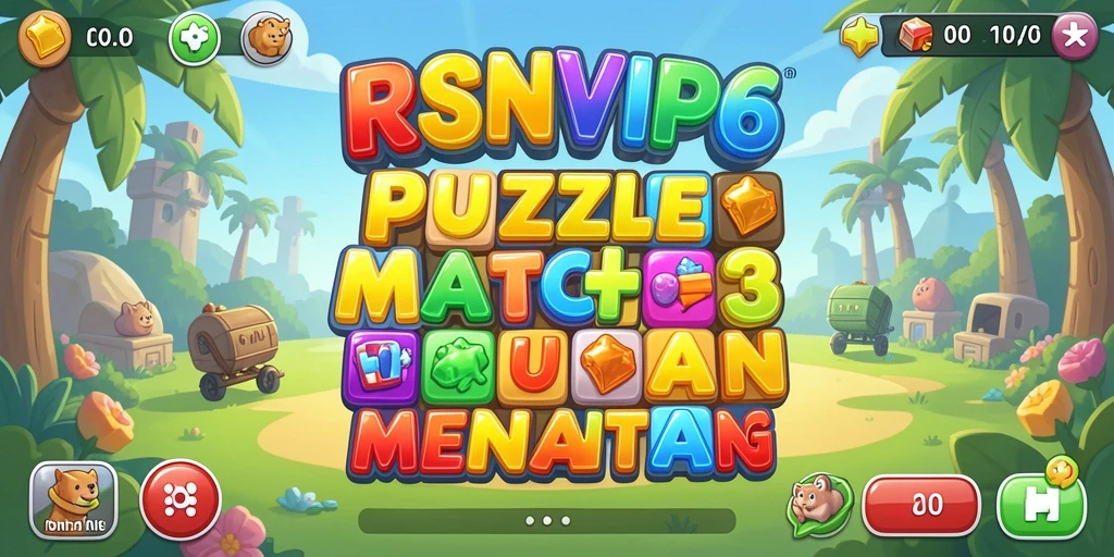 Tampilan gameplay RSNVIP6 yang memukau dalam sesi Match-3.