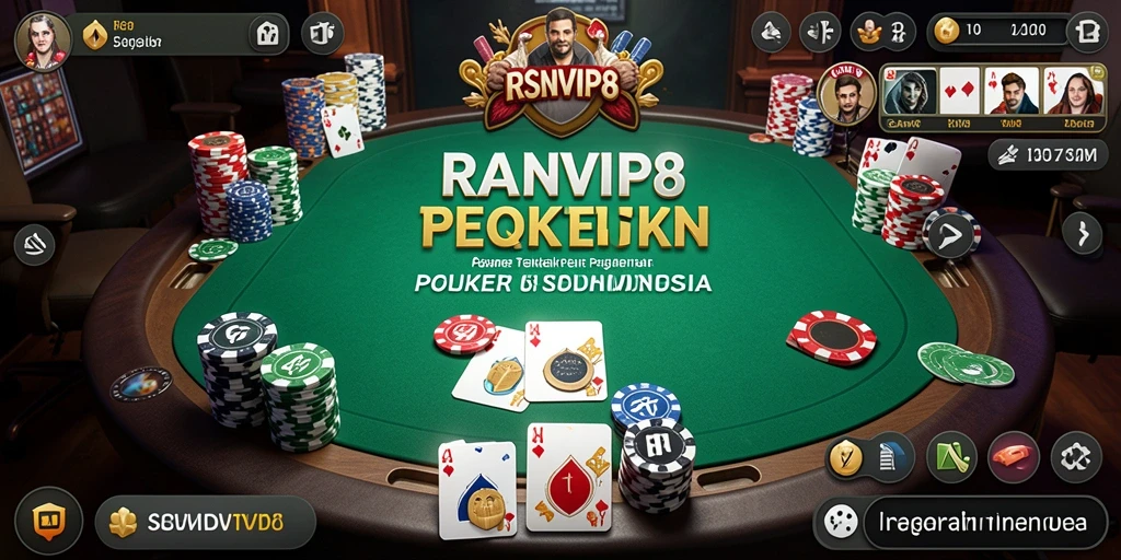 Tampilan menarik dari gameplay Poker di RSNVIP8.