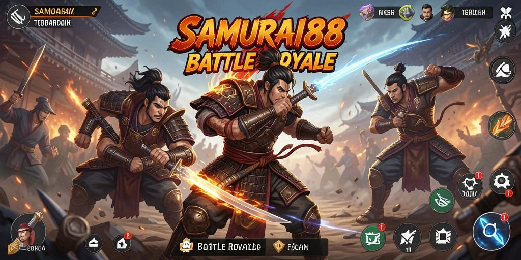 Gameplay seru dalam pertempuran Battle Royale SAMURAI88.