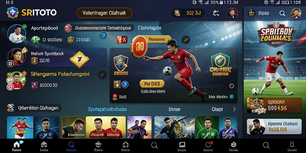 Tampilan gameplay SRITOTO dengan berbagai taruhan olahraga.
