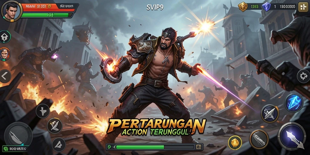Tangkapan layar gameplay SVIP9 menampilkan pertarungan seru dan aksi mendebarkan.