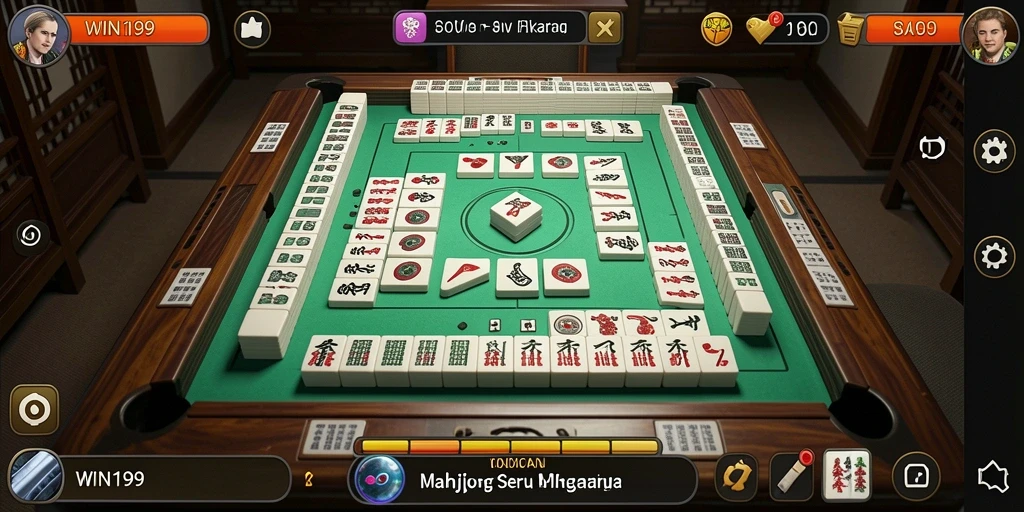 Tangkapan layar menunjukkan gameplay seru Mahjong di WIN199.